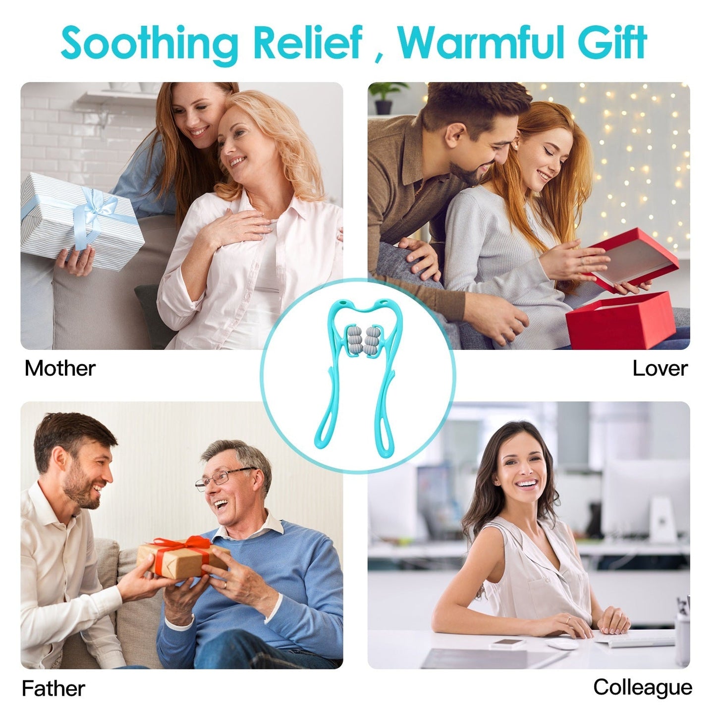 360° Neck Roller Massager – 6 Ball Trigger Point Deep Tissue Portable Massager - Neckly™