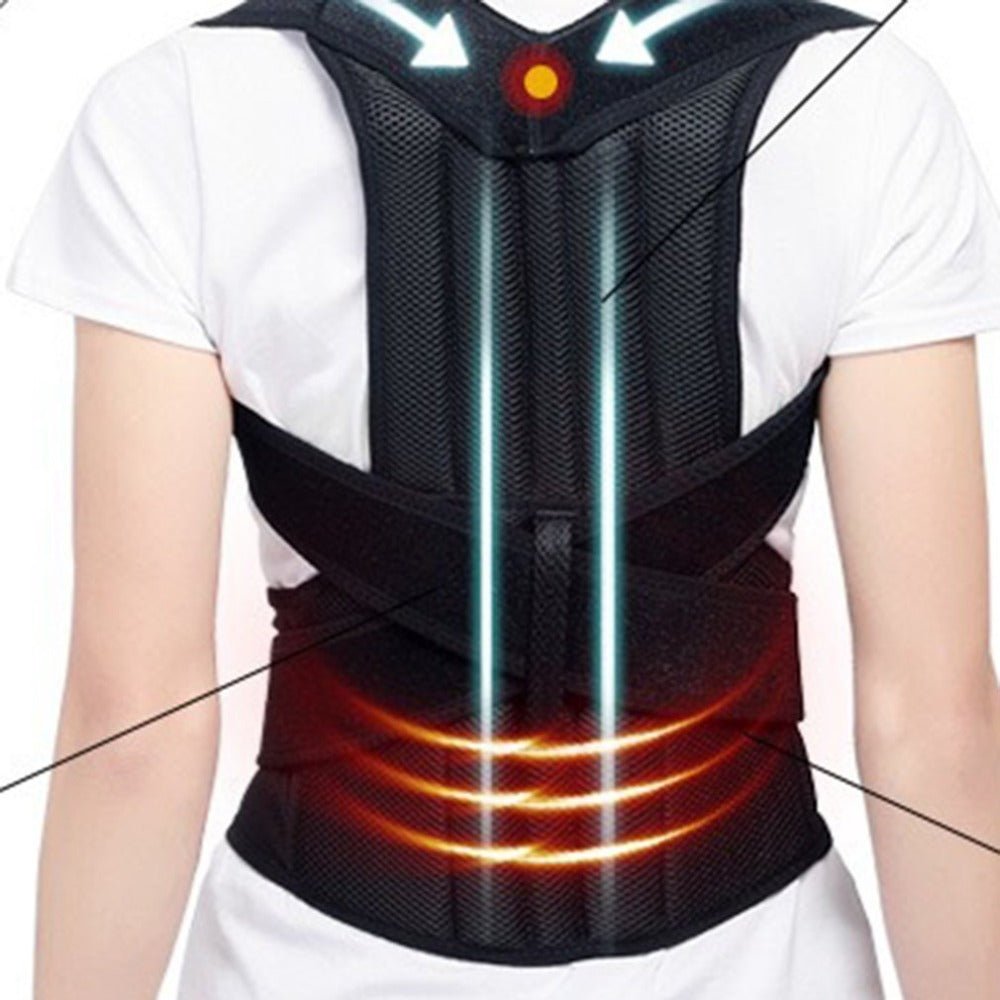 Back and shoulder posture support brace for improved spinal alignment - Neckly™